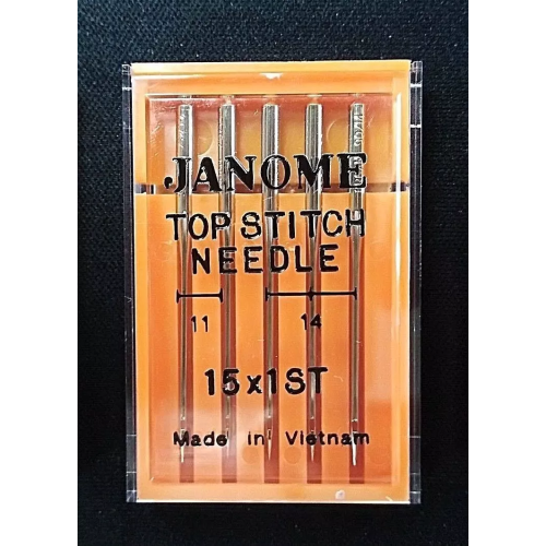 Genuine Janome Needle "Topstitch" Mixed Sizes 5/Pack